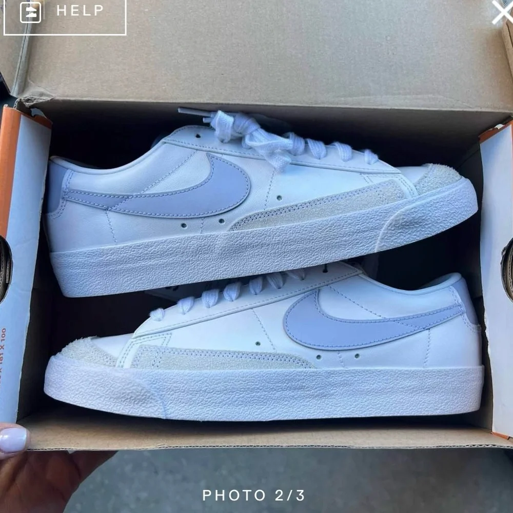 Nike Wmns Blazer Low ’77 ‘White Ghost’ (Size 8.5) – NIB - Picture 3 of 4